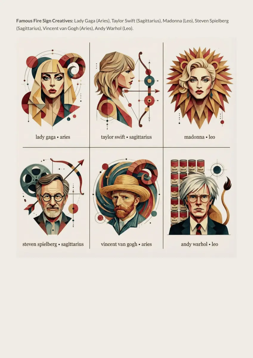 Famous Fire sign creatives