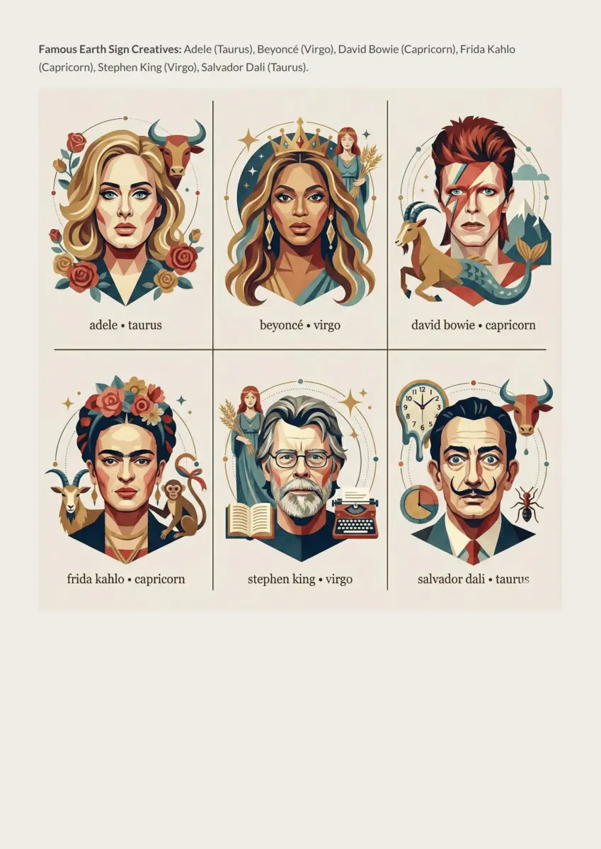Famous Earth sign creatives