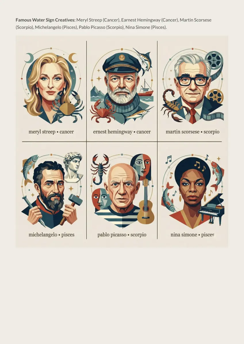 Famous Water sign creatives